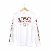 USC Trojans Men's American Needle White Tommy Head Maverick Long Sleeve T-Shirt